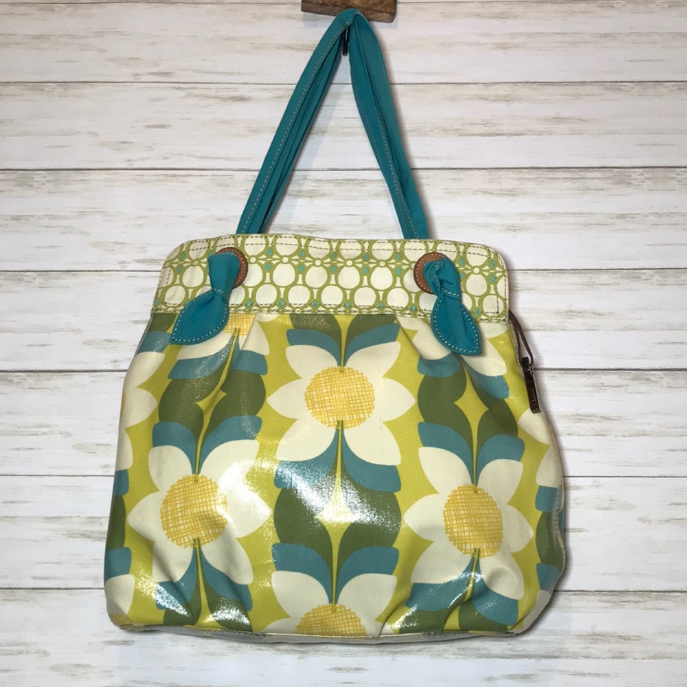 Fossil Keyper Flower Tote Shoulder Bag Large - image 1